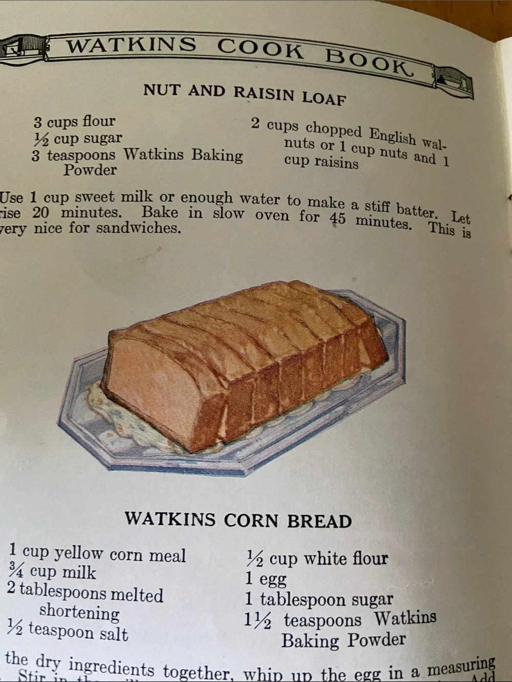Antique Vintage 1920s 20s Watkins advertising advertisement baking and Cookbook